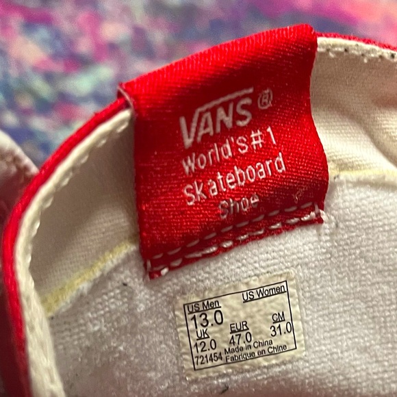 VANS Sk8-Hi Racing Red shoes - Picture 4 of 4